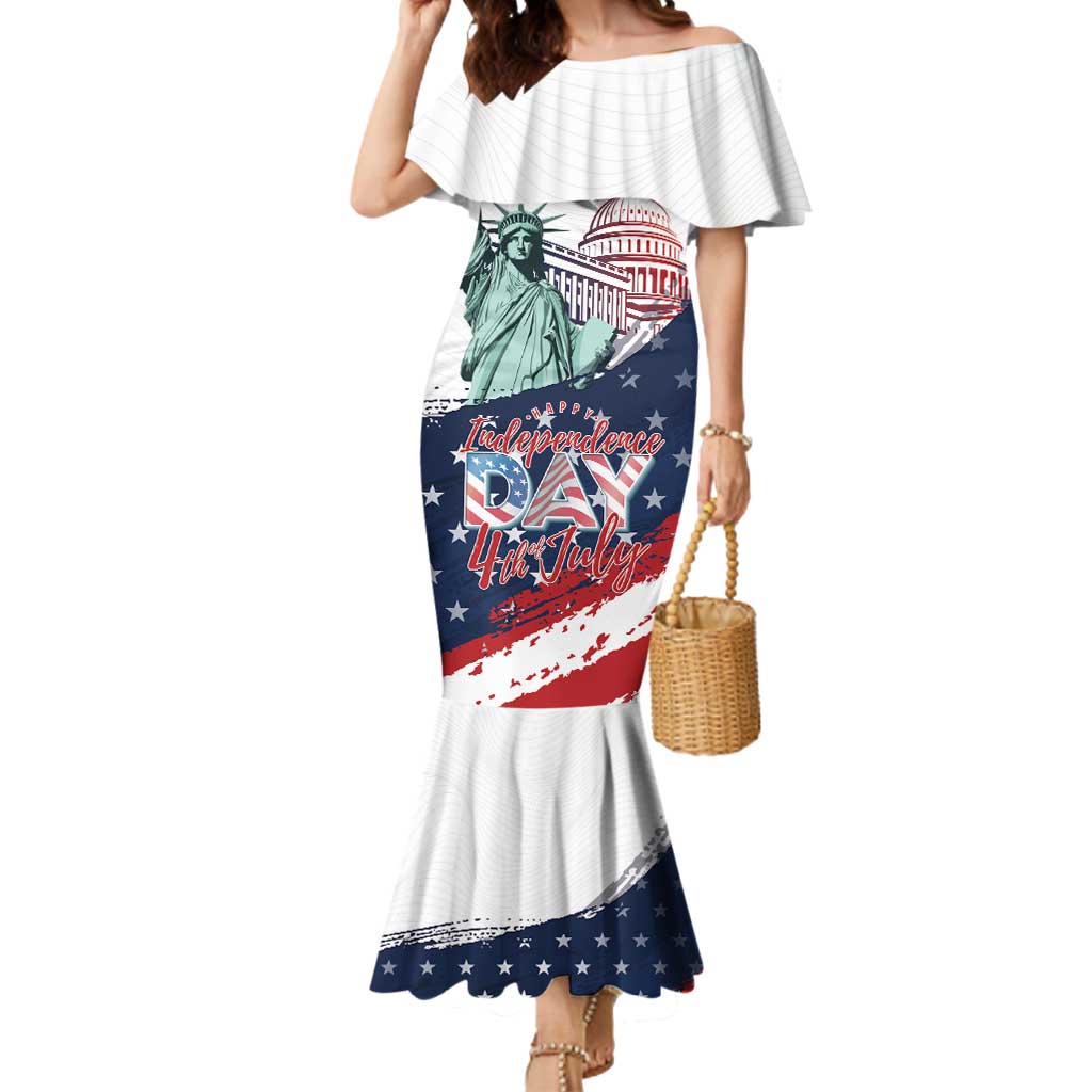 Personalized Fourth Of July Mermaid Dress Happy USA Independence Day