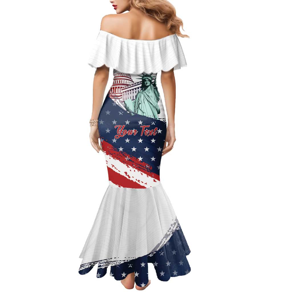 Personalized Fourth Of July Mermaid Dress Happy USA Independence Day