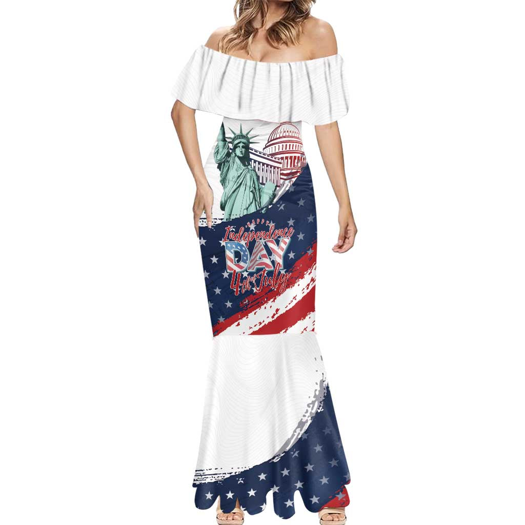Personalized Fourth Of July Mermaid Dress Happy USA Independence Day