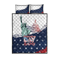 Fourth Of July Quilt Bed Set Happy USA Independence Day