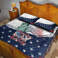 Fourth Of July Quilt Bed Set Happy USA Independence Day