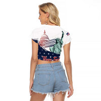 Personalized Fourth Of July Raglan Cropped T Shirt Happy USA Independence Day