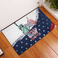 Fourth Of July Rubber Doormat Happy USA Independence Day