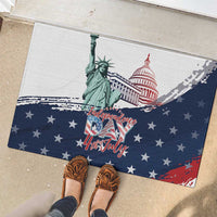 Fourth Of July Rubber Doormat Happy USA Independence Day