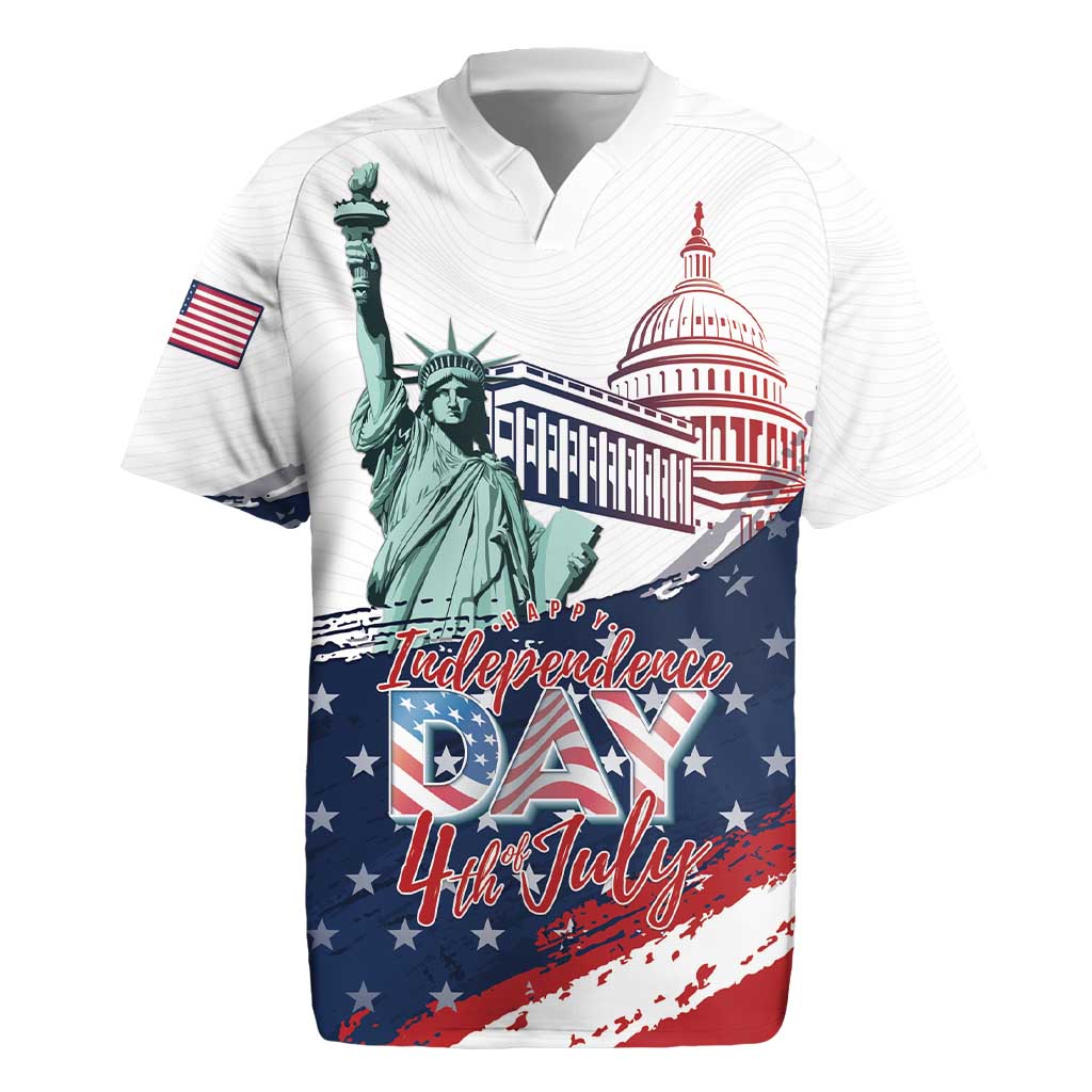 Personalized Fourth Of July Rugby Jersey Happy USA Independence Day