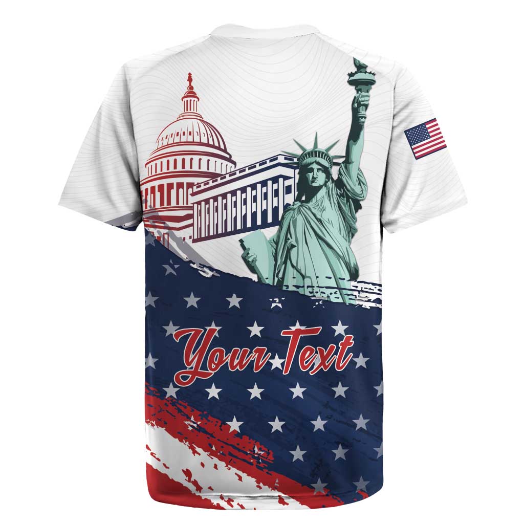 Personalized Fourth Of July Rugby Jersey Happy USA Independence Day