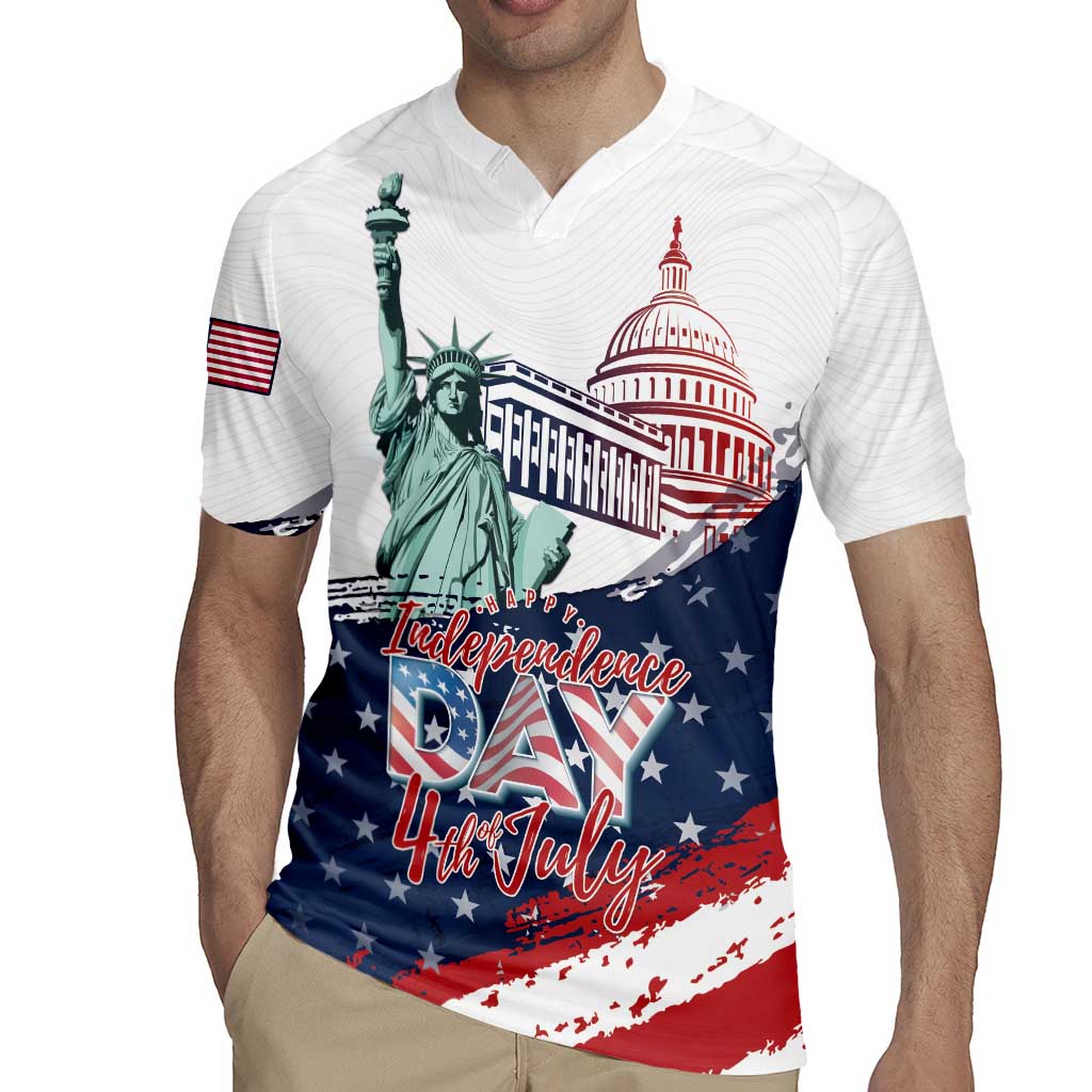 Personalized Fourth Of July Rugby Jersey Happy USA Independence Day