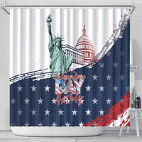 Fourth Of July Shower Curtain Happy USA Independence Day