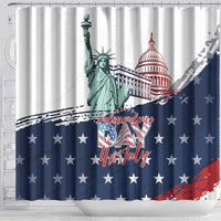 Fourth Of July Shower Curtain Happy USA Independence Day