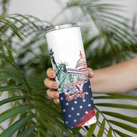 Personalized Fourth Of July Skinny Tumbler Happy USA Independence Day
