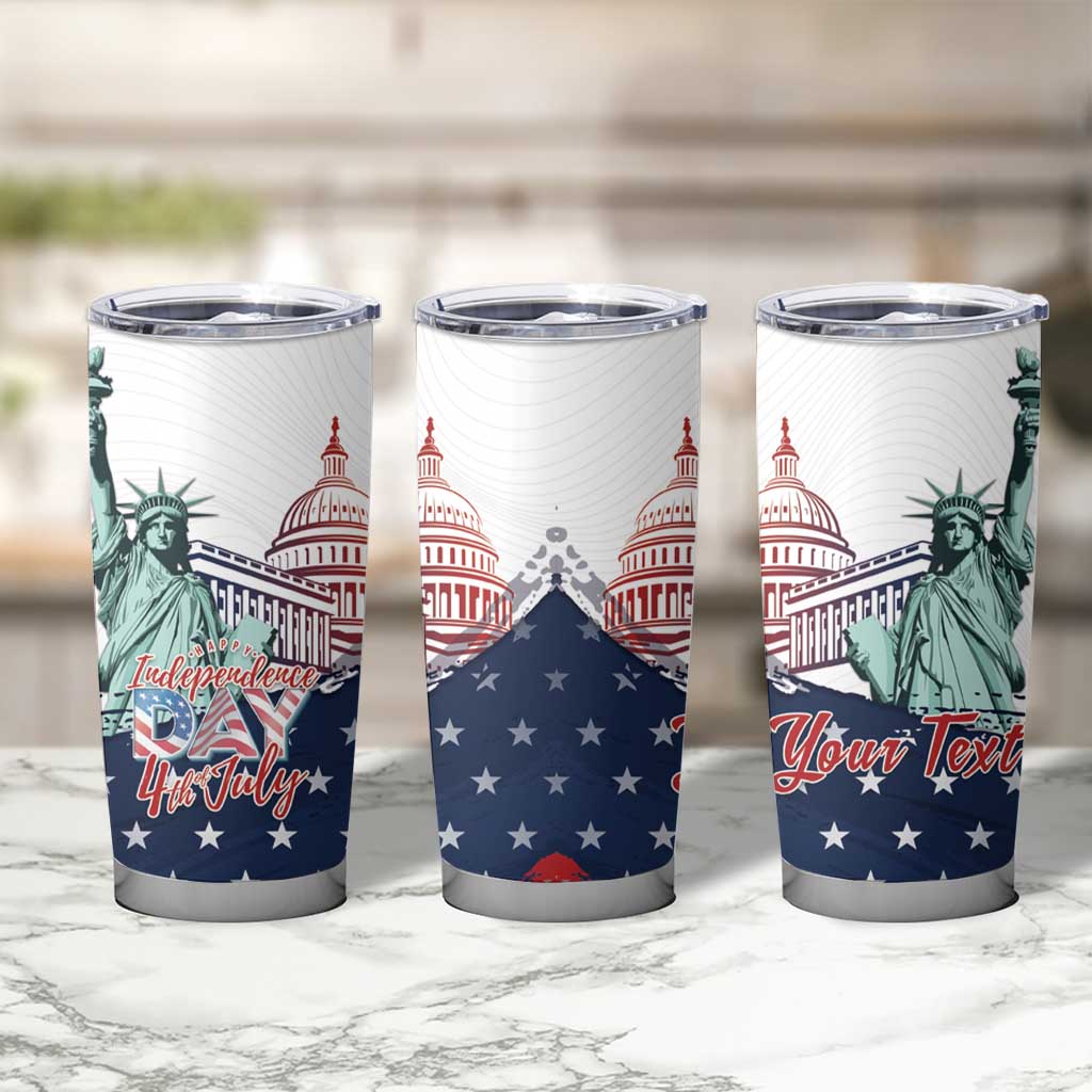 Personalized Fourth Of July Tumbler Cup Happy USA Independence Day