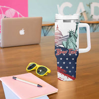 Personalized Fourth Of July Tumbler With Handle Happy USA Independence Day