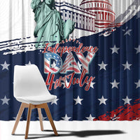 Fourth Of July Window Curtain Happy USA Independence Day