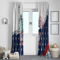 Fourth Of July Window Curtain Happy USA Independence Day