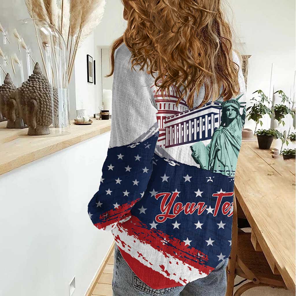 Personalized Fourth Of July Women Casual Shirt Happy USA Independence Day