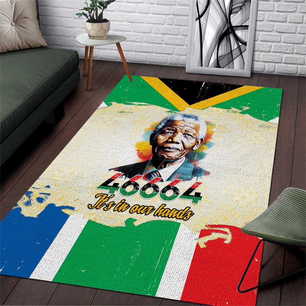 Nelson Mandela International Day 46664 Area Rug Its In Our Hands - Batik Pattern