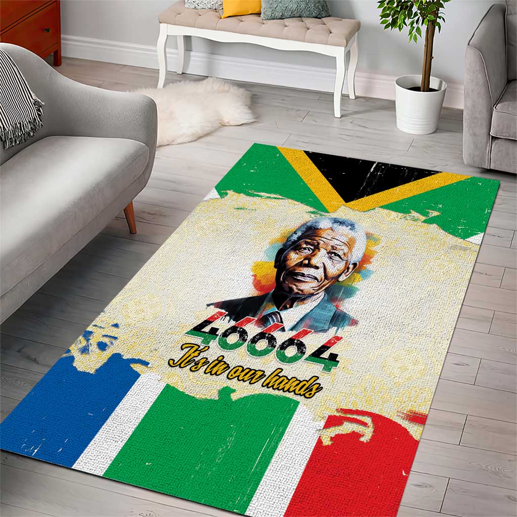 Nelson Mandela International Day 46664 Area Rug Its In Our Hands - Batik Pattern
