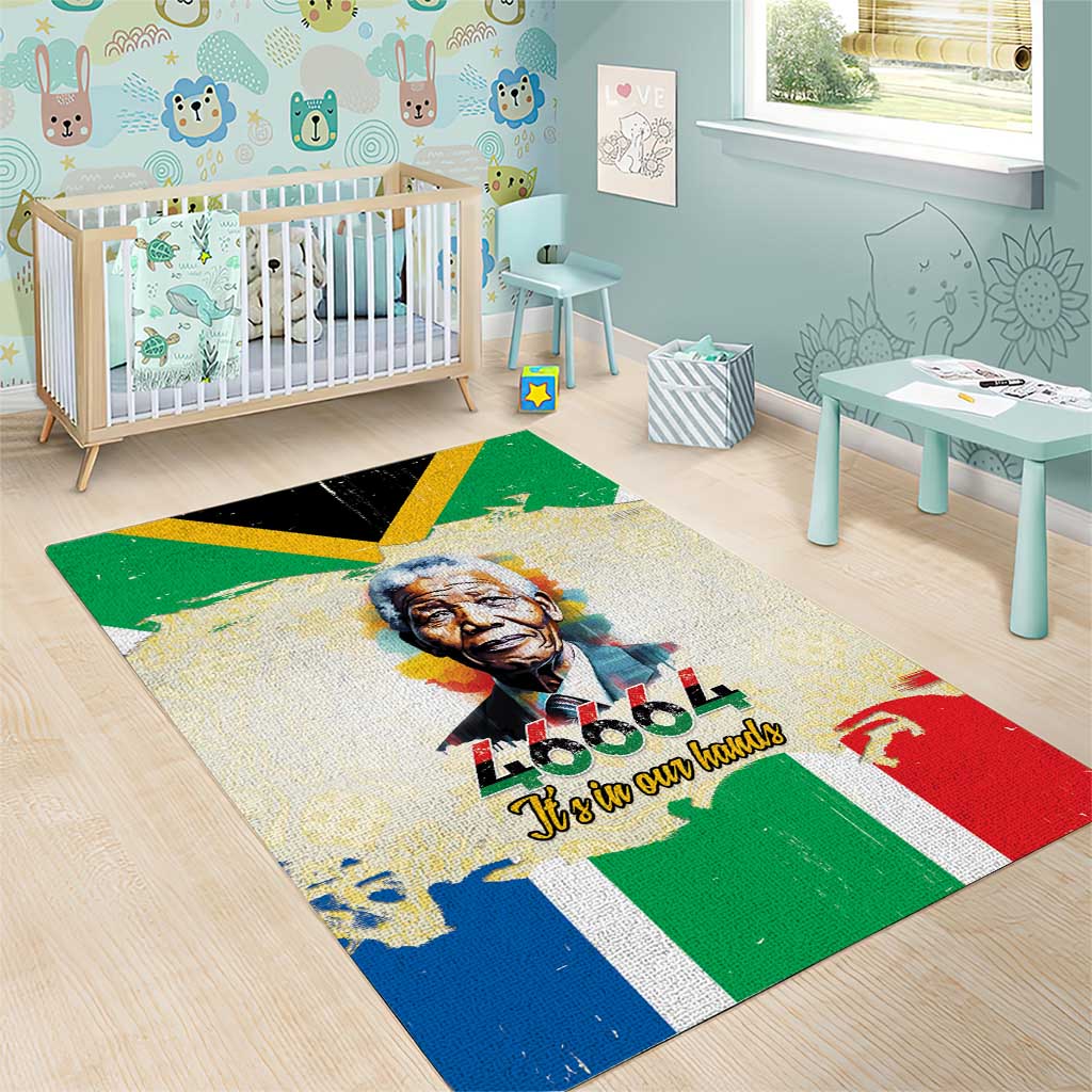 Nelson Mandela International Day 46664 Area Rug Its In Our Hands - Batik Pattern