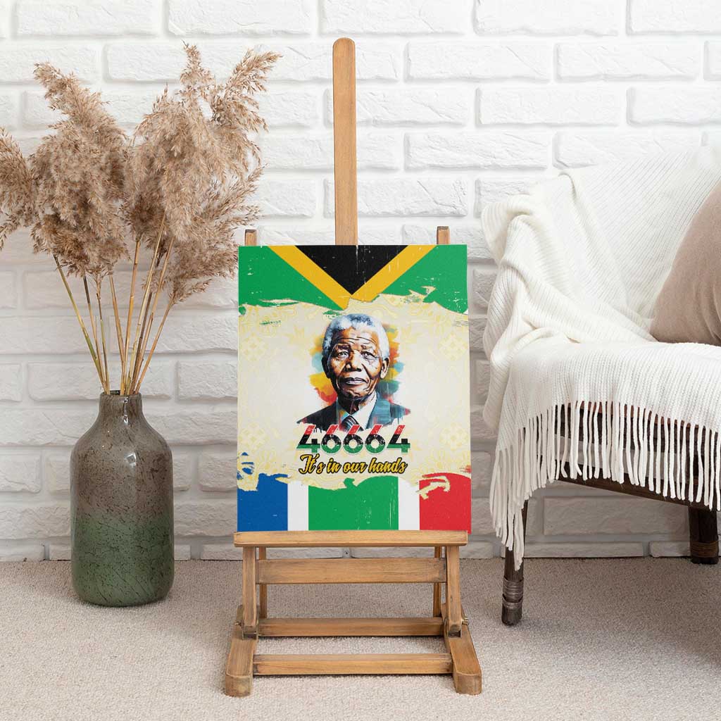 Nelson Mandela International Day 46664 Canvas Wall Art Its In Our Hands - Batik Pattern