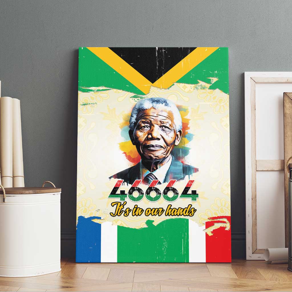 Nelson Mandela International Day 46664 Canvas Wall Art Its In Our Hands - Batik Pattern