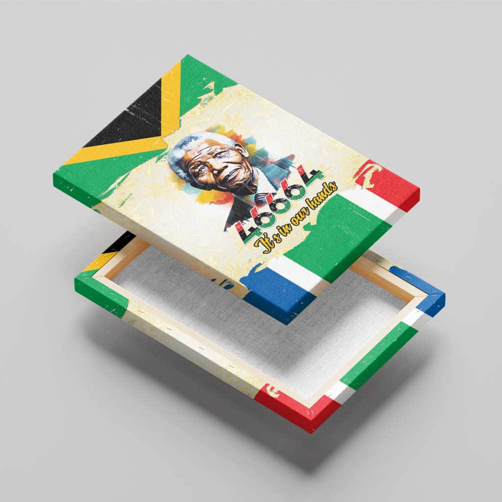 Nelson Mandela International Day 46664 Canvas Wall Art Its In Our Hands - Batik Pattern
