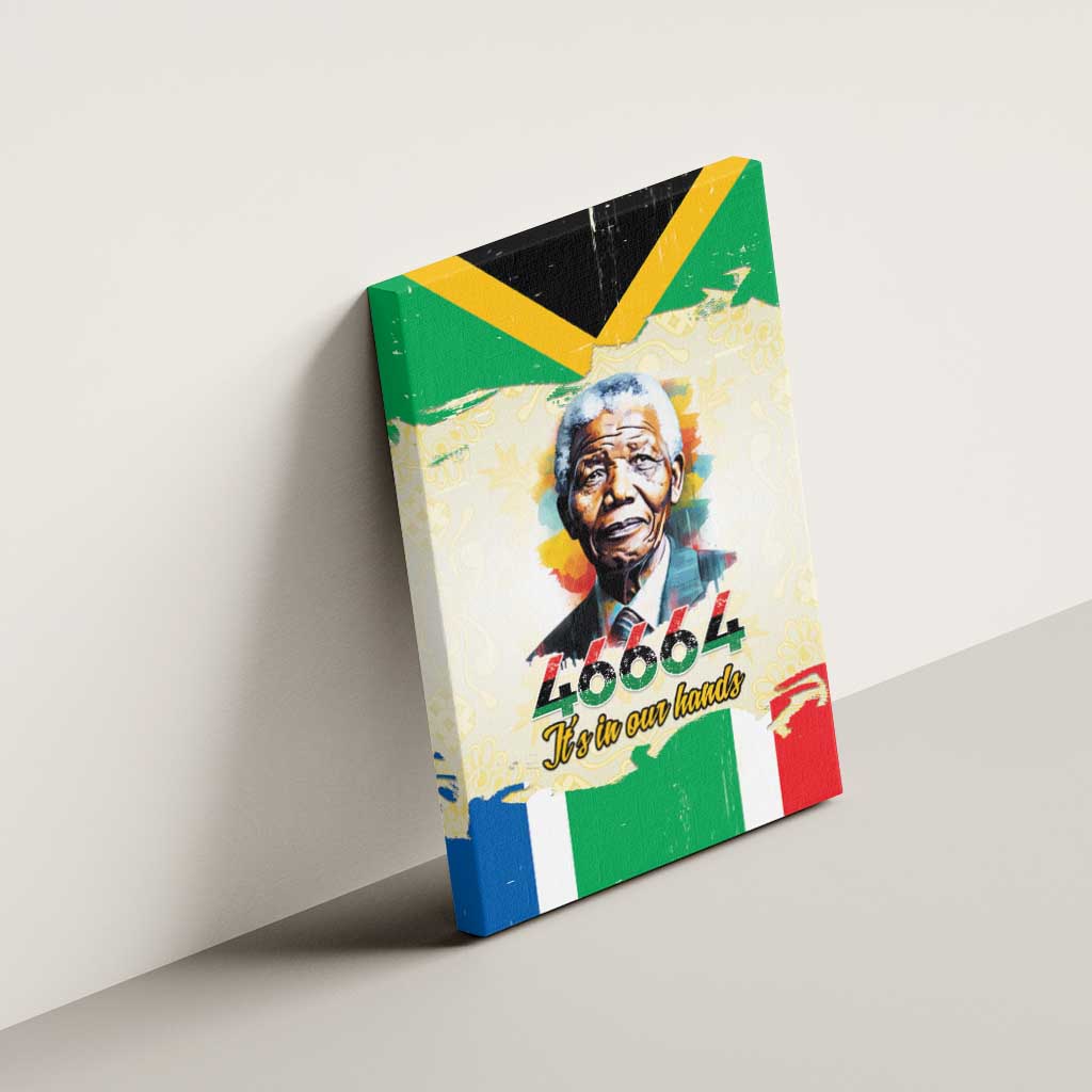 Nelson Mandela International Day 46664 Canvas Wall Art Its In Our Hands - Batik Pattern