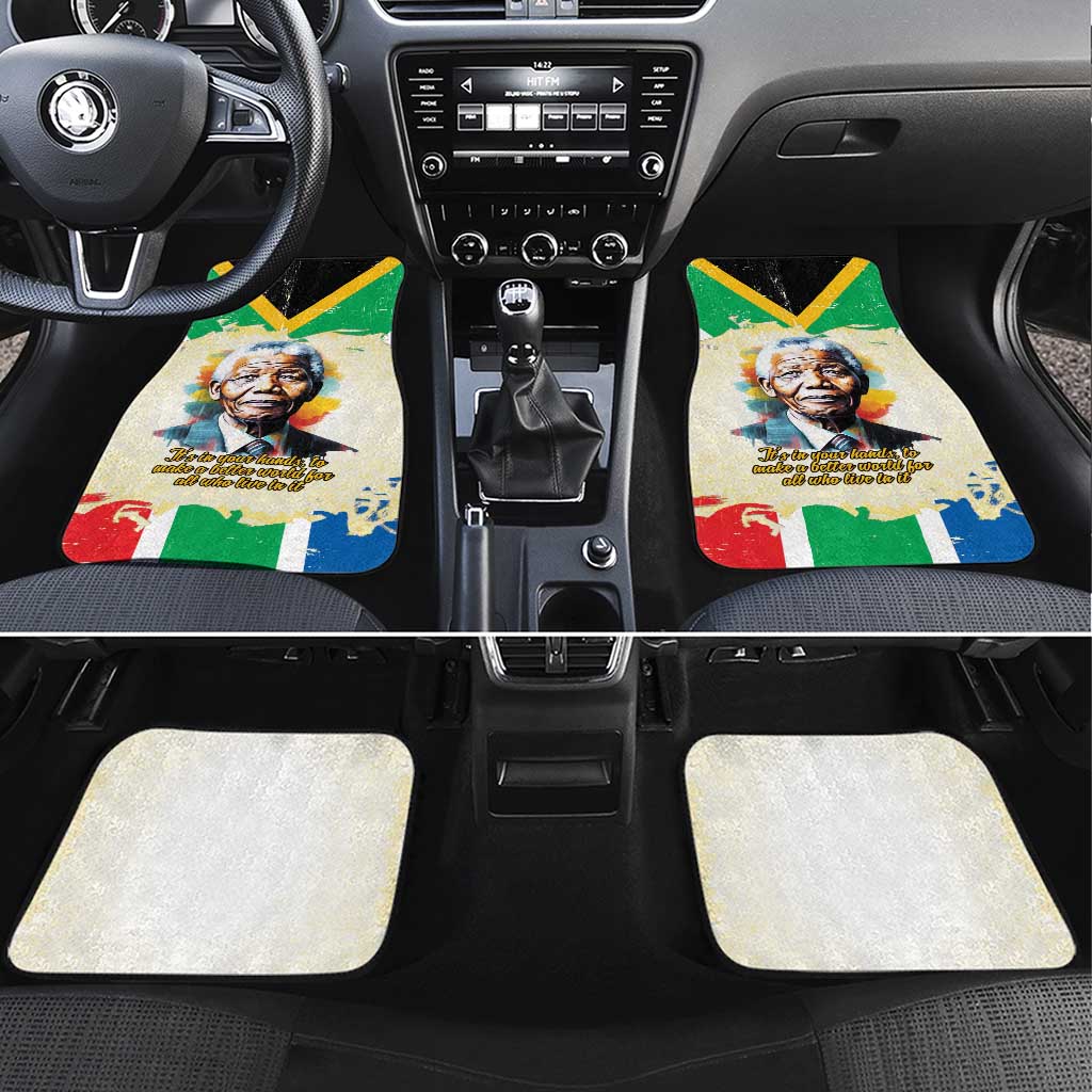 Nelson Mandela International Day 46664 Car Mats Its In Our Hands - Batik Pattern