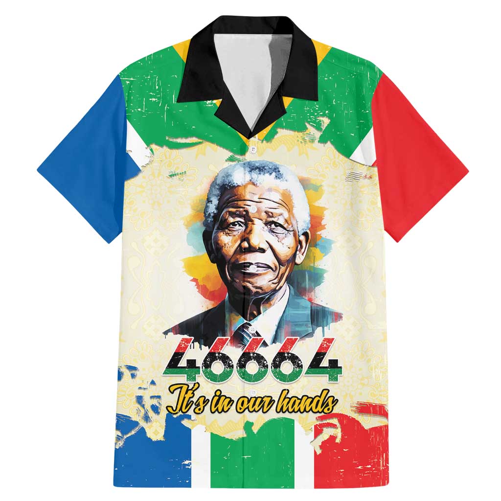 Nelson Mandela International Day 46664 Family Matching Mermaid Dress and Hawaiian Shirt Its In Our Hands - Batik Pattern
