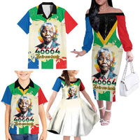 Nelson Mandela International Day 46664 Family Matching Off The Shoulder Long Sleeve Dress and Hawaiian Shirt Its In Our Hands - Batik Pattern