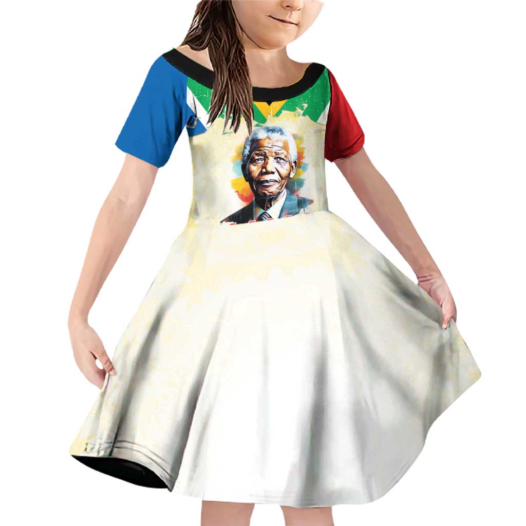 Nelson Mandela International Day 46664 Family Matching Off Shoulder Short Dress and Hawaiian Shirt Its In Our Hands - Batik Pattern