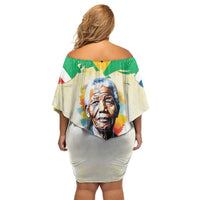 Nelson Mandela International Day 46664 Family Matching Off Shoulder Short Dress and Hawaiian Shirt Its In Our Hands - Batik Pattern