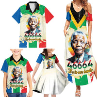 Nelson Mandela International Day 46664 Family Matching Summer Maxi Dress and Hawaiian Shirt Its In Our Hands - Batik Pattern