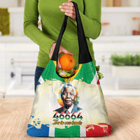 Nelson Mandela International Day 46664 Grocery Bag Its In Our Hands - Batik Pattern