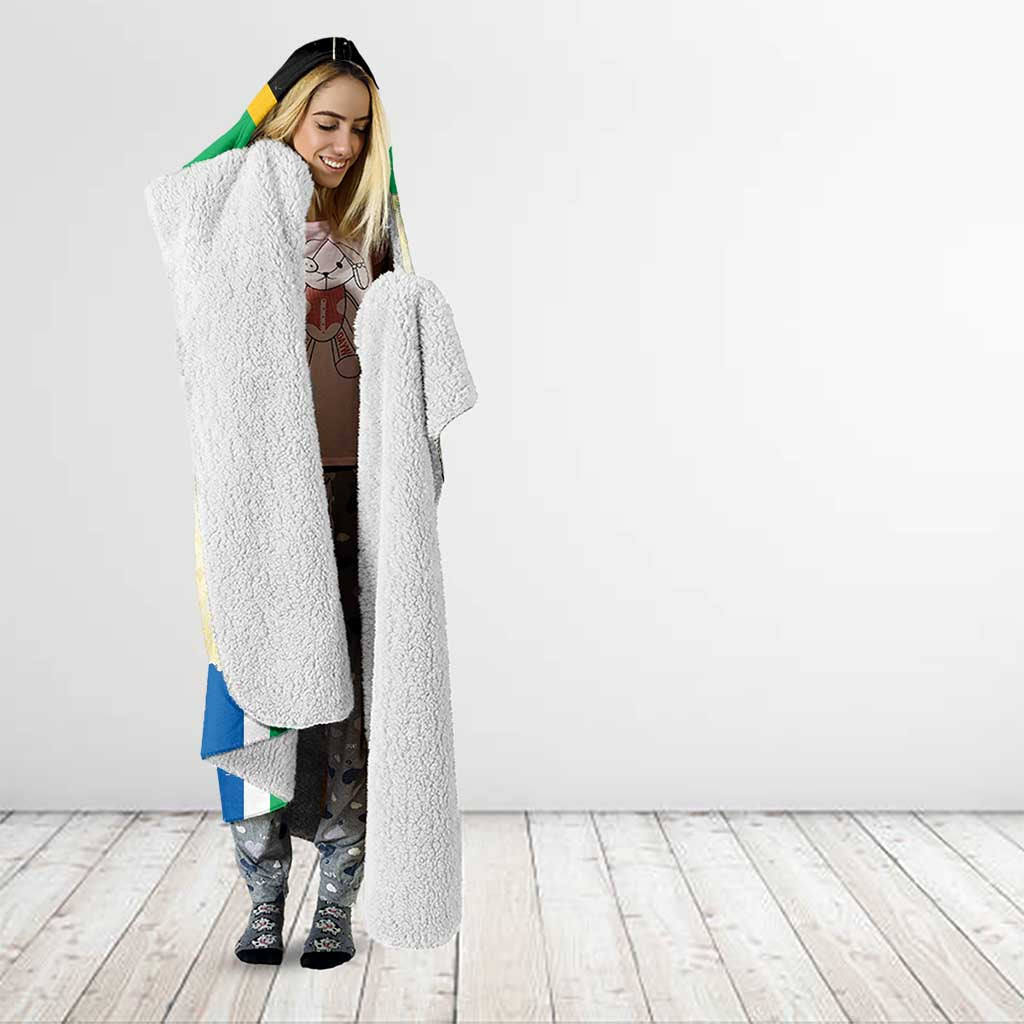 Nelson Mandela International Day 46664 Hooded Blanket Its In Our Hands - Batik Pattern