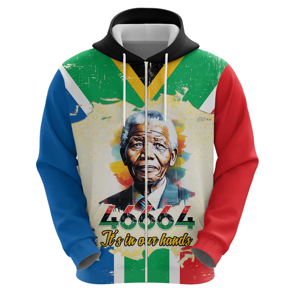 Nelson Mandela International Day 46664 Hoodie Its In Our Hands - Batik Pattern