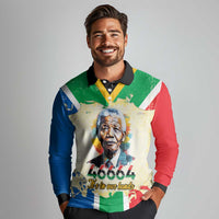 Nelson Mandela International Day 46664 Long Sleeve Polo Shirt Its In Our Hands - Batik Pattern