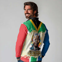 Nelson Mandela International Day 46664 Long Sleeve Polo Shirt Its In Our Hands - Batik Pattern