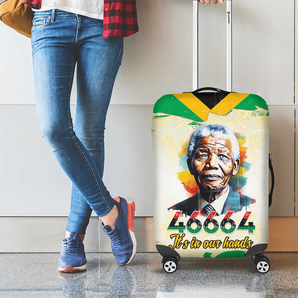 Nelson Mandela International Day 46664 Luggage Cover Its In Our Hands - Batik Pattern