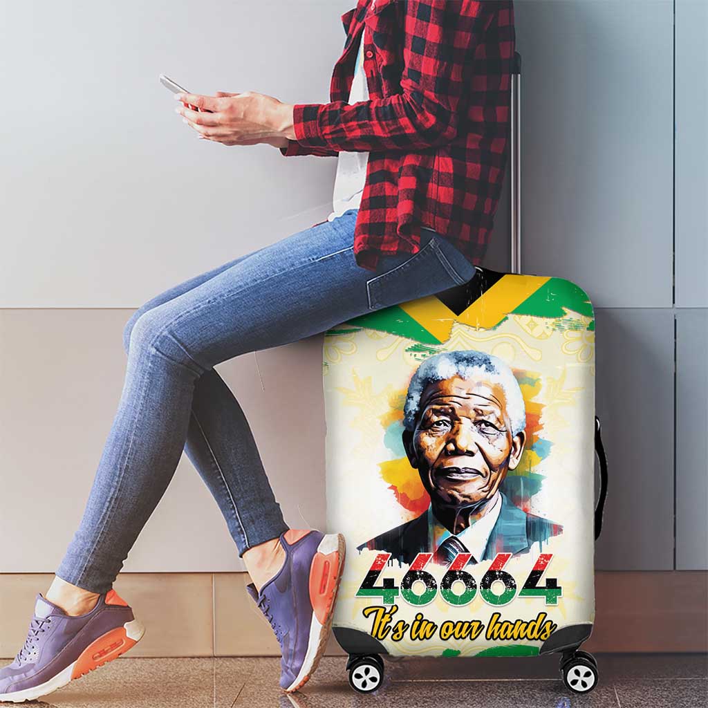 Nelson Mandela International Day 46664 Luggage Cover Its In Our Hands - Batik Pattern