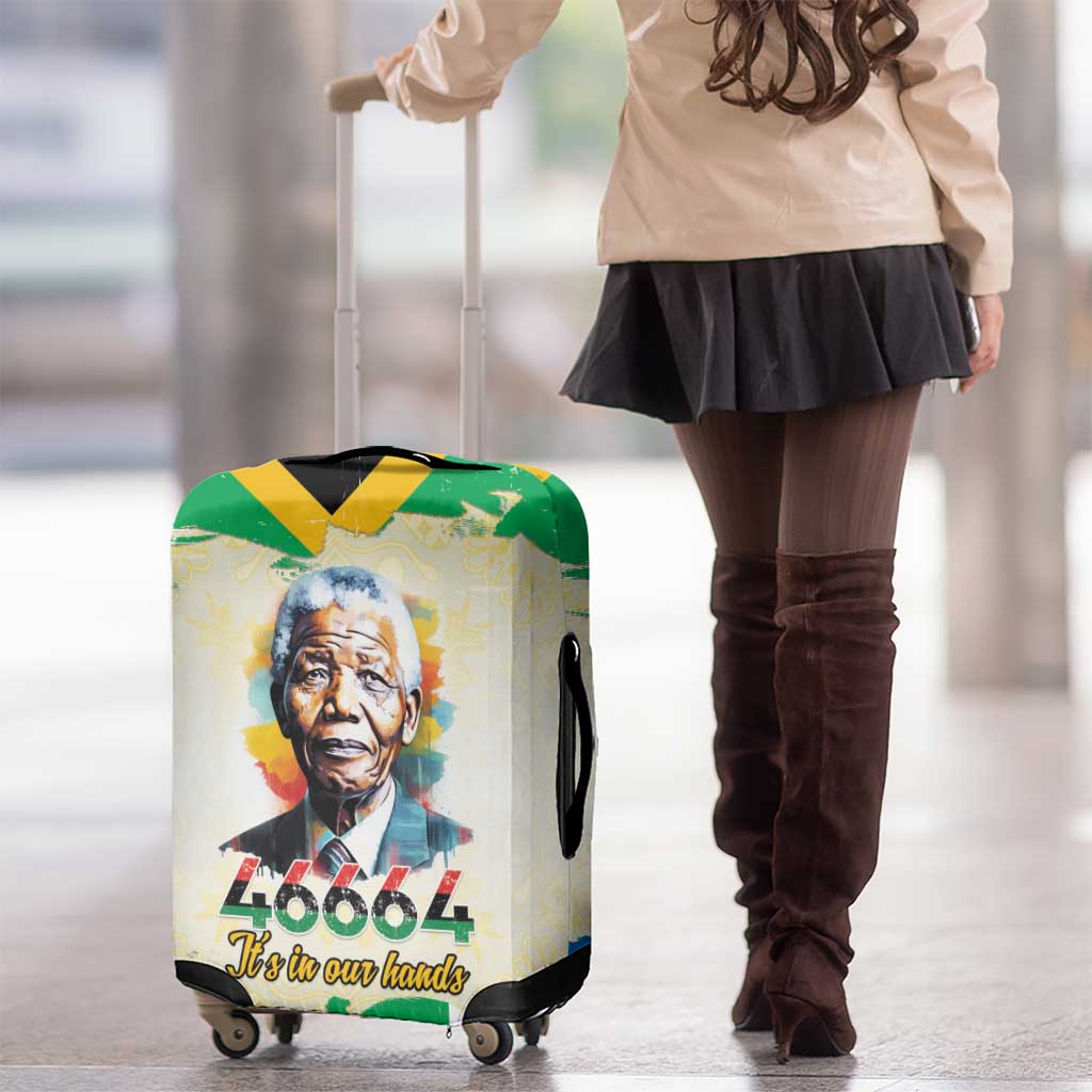 Nelson Mandela International Day 46664 Luggage Cover Its In Our Hands - Batik Pattern