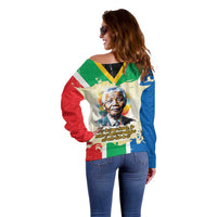 Nelson Mandela International Day 46664 Off Shoulder Sweater Its In Our Hands - Batik Pattern
