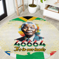 Nelson Mandela International Day 46664 Round Carpet Its In Our Hands - Batik Pattern