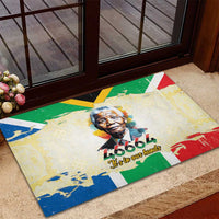 Nelson Mandela International Day 46664 Rubber Doormat Its In Our Hands - Batik Pattern