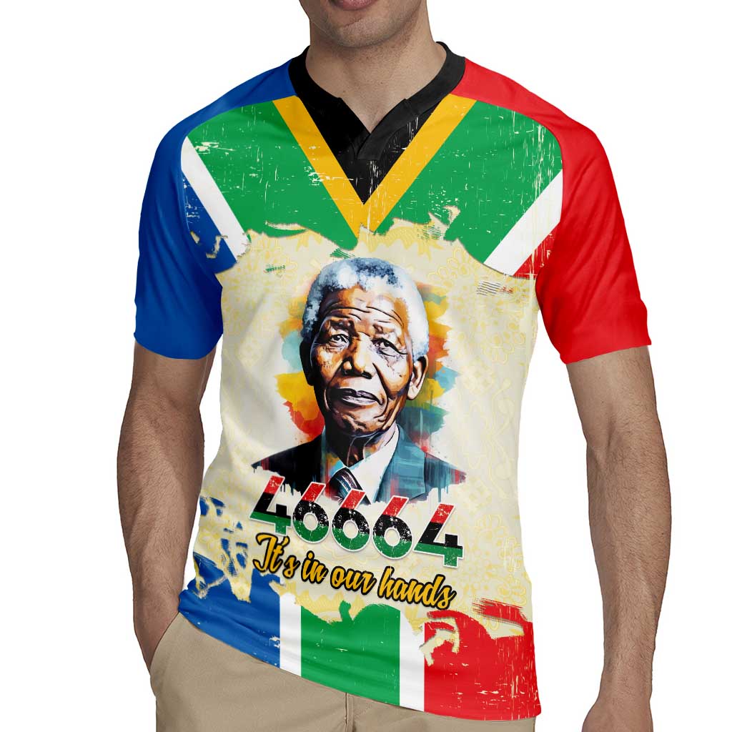 Nelson Mandela International Day 46664 Rugby Jersey Its In Our Hands - Batik Pattern