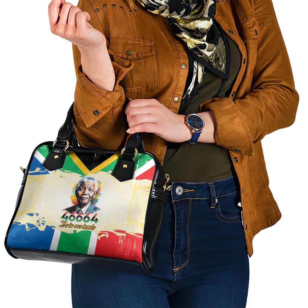 Nelson Mandela International Day 46664 Shoulder Handbag Its In Our Hands - Batik Pattern