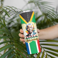 Nelson Mandela International Day 46664 Skinny Tumbler Its In Our Hands - Batik Pattern