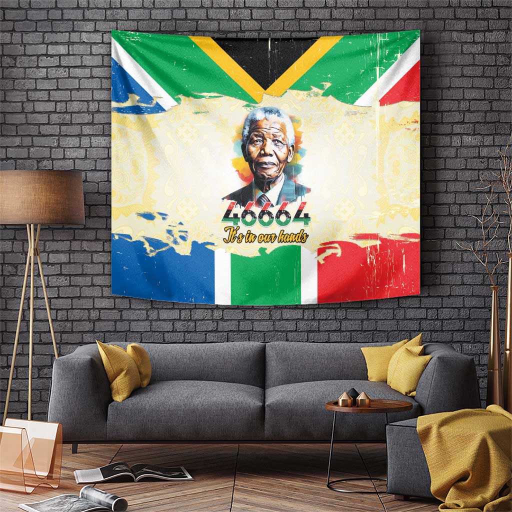Nelson Mandela International Day 46664 Tapestry Its In Our Hands - Batik Pattern