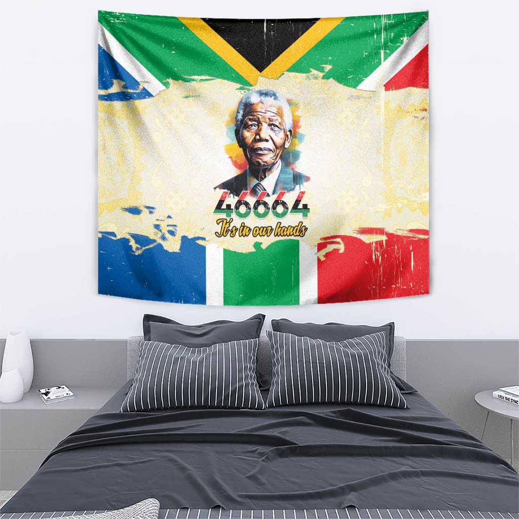 Nelson Mandela International Day 46664 Tapestry Its In Our Hands - Batik Pattern