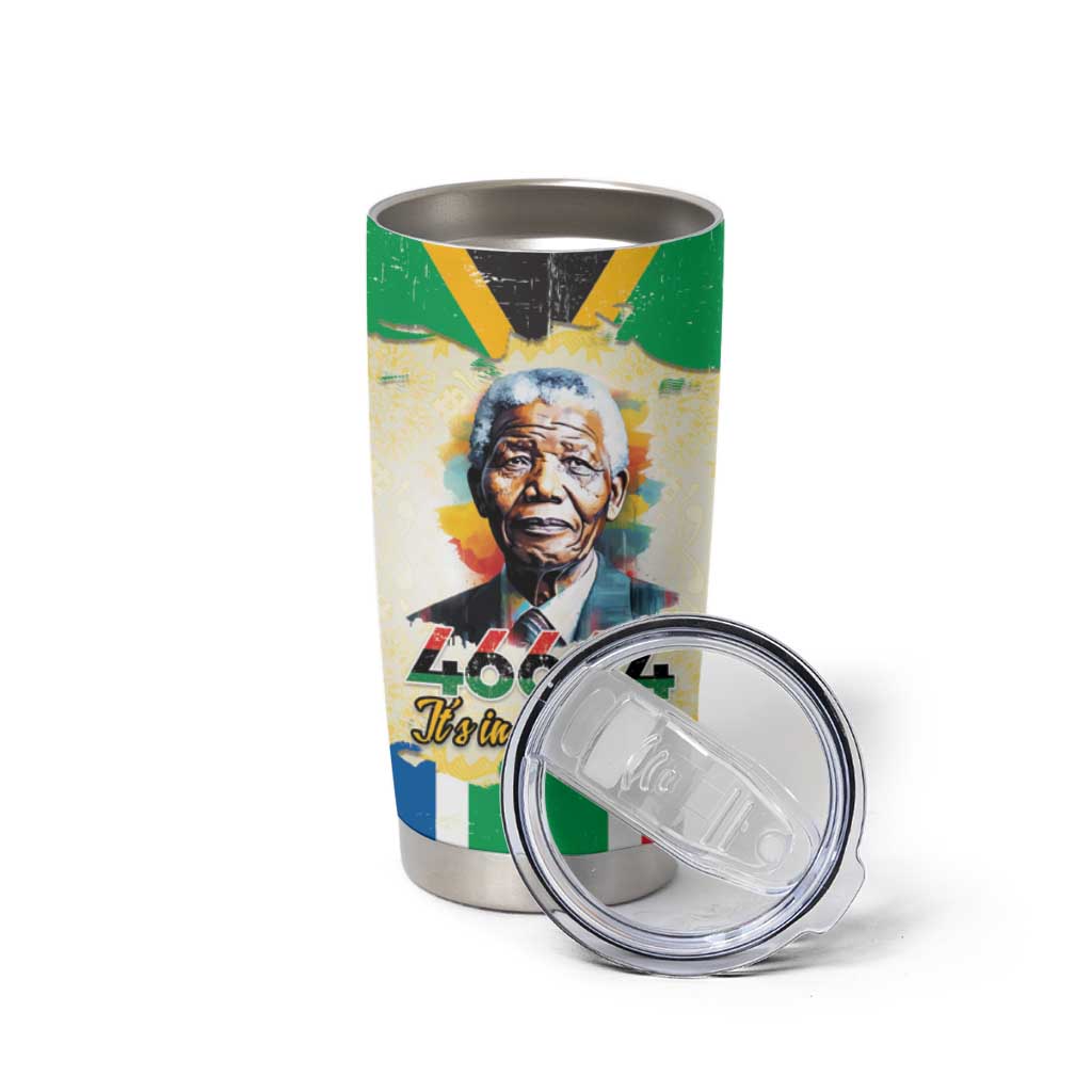 Nelson Mandela International Day 46664 Tumbler Cup Its In Our Hands - Batik Pattern