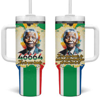 Nelson Mandela International Day 46664 Tumbler With Handle Its In Our Hands - Batik Pattern